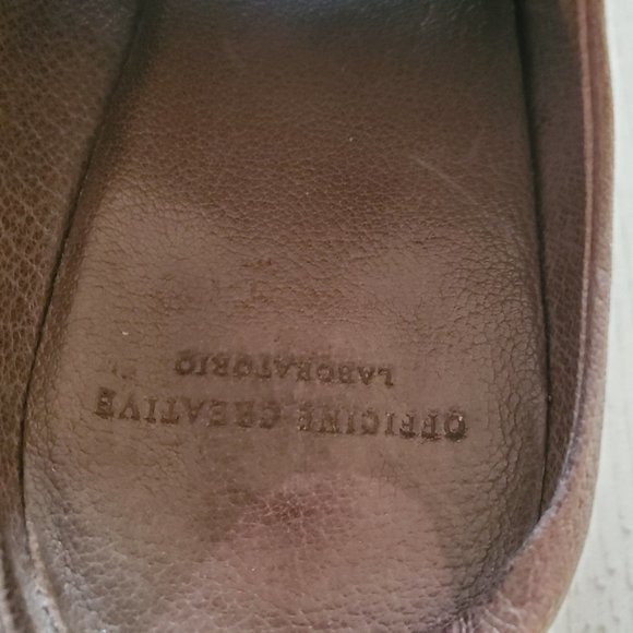 Officine Creative Gray Open Toe Leather Slide Mule Sandals 37.5/7-7.5 - Picture 6 of 7